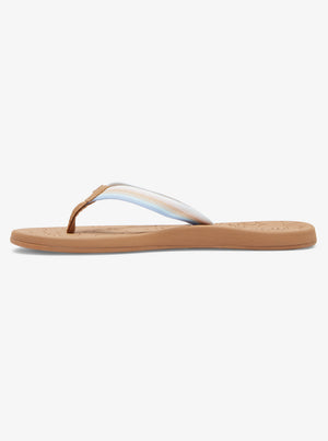 ROXY Colbee Flip-Flop Sandals-Brown/Blue