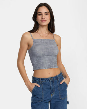 RVCA Houndstooth Revival woven top