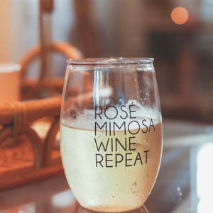Rose Mimosa Wine Glass