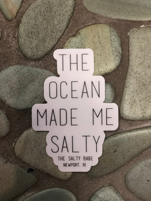 
            
                Load image into Gallery viewer, The Ocean Made Me Salty sticker - The Salty Babe
            
        