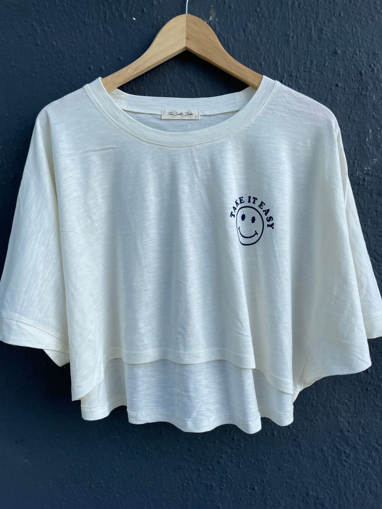 
            
                Load image into Gallery viewer, Take It Easy cropped tee
            
        