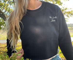 The Salty Babe crop crew neck sweatshirt