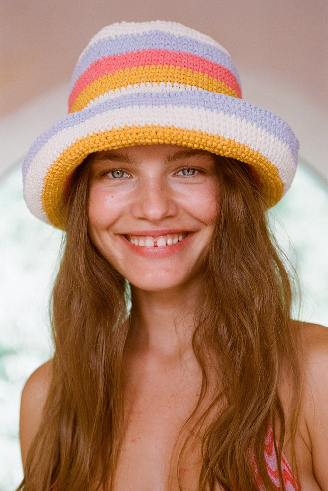 Lack of Color Island Crochet Bucket Hat-Summer Splice