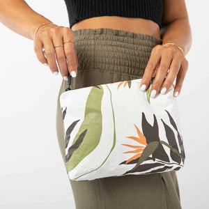ALOHA COLLECTION Small Painted Birds pouch