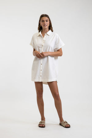 RHYTHM Classic Linen Shirt Dress